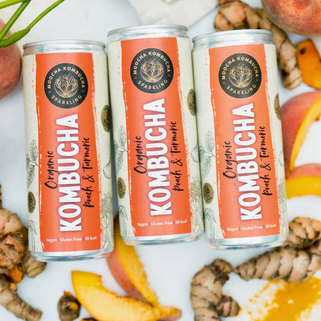 Peach & Turmeric Flavour Organic Kombucha - Image 4